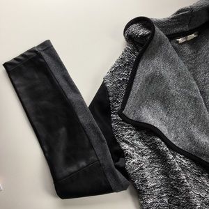 Black and grey sweater jacket